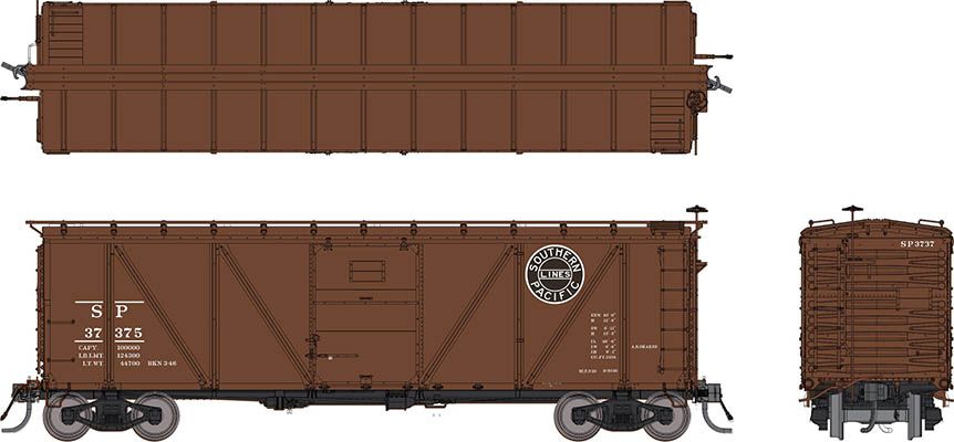 Rapido Trains 171053 HO SP B-50-16 1931 To 1946 Boxcar - Rebuilt w/Viking Roof