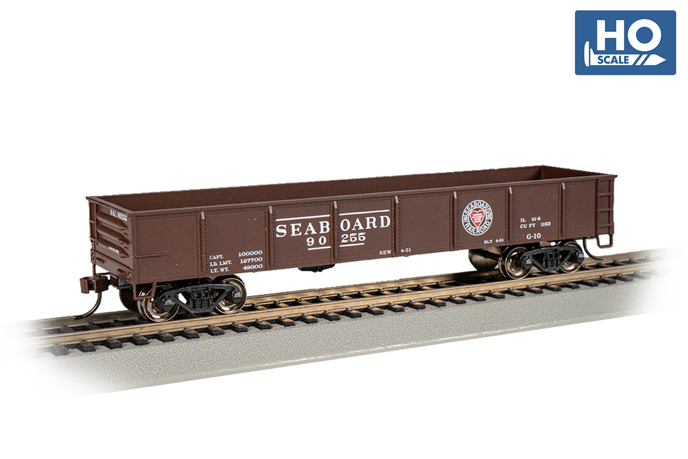 Bachmann 17222 HO Seaboard 40' Gondola #90255