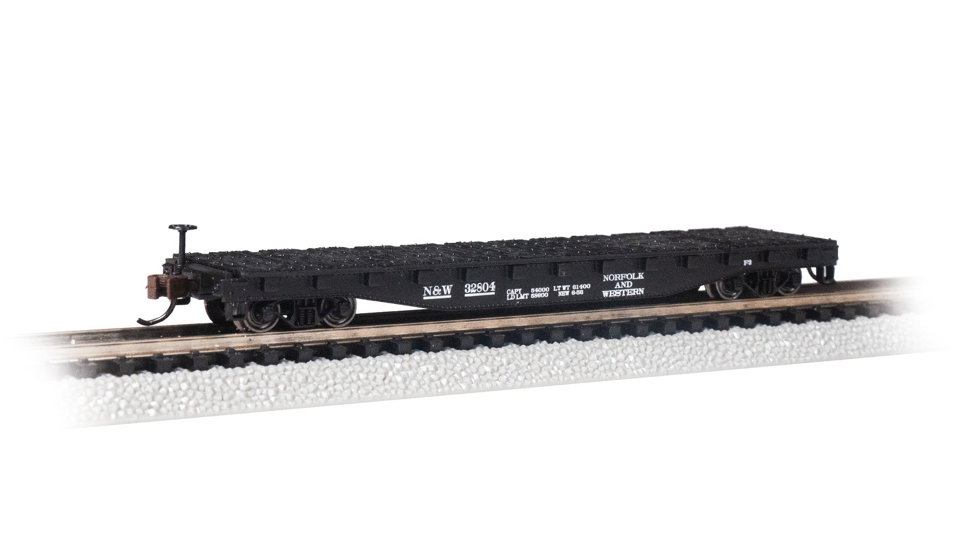 Bachmann 17356 N Norfolk & Western 52' Flatcar #32804