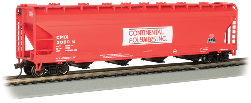 Bachmann 17510 HO Continental Polymers 56' ACF Center-Flow Hopper Road # 3000