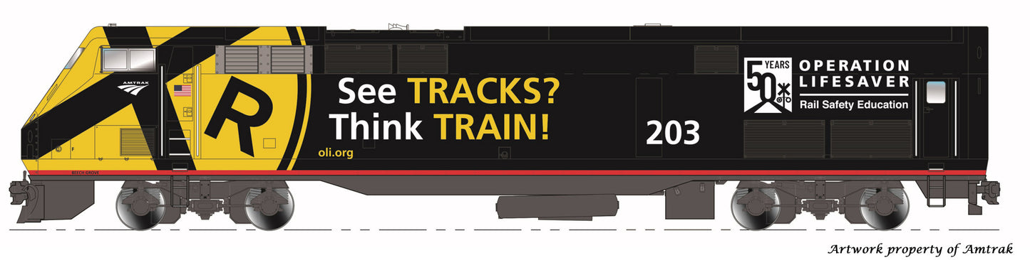 Kato 176-6039-LS N Amtrak GE P42 Diesel Locomotive with ESU LokSound DCC #203