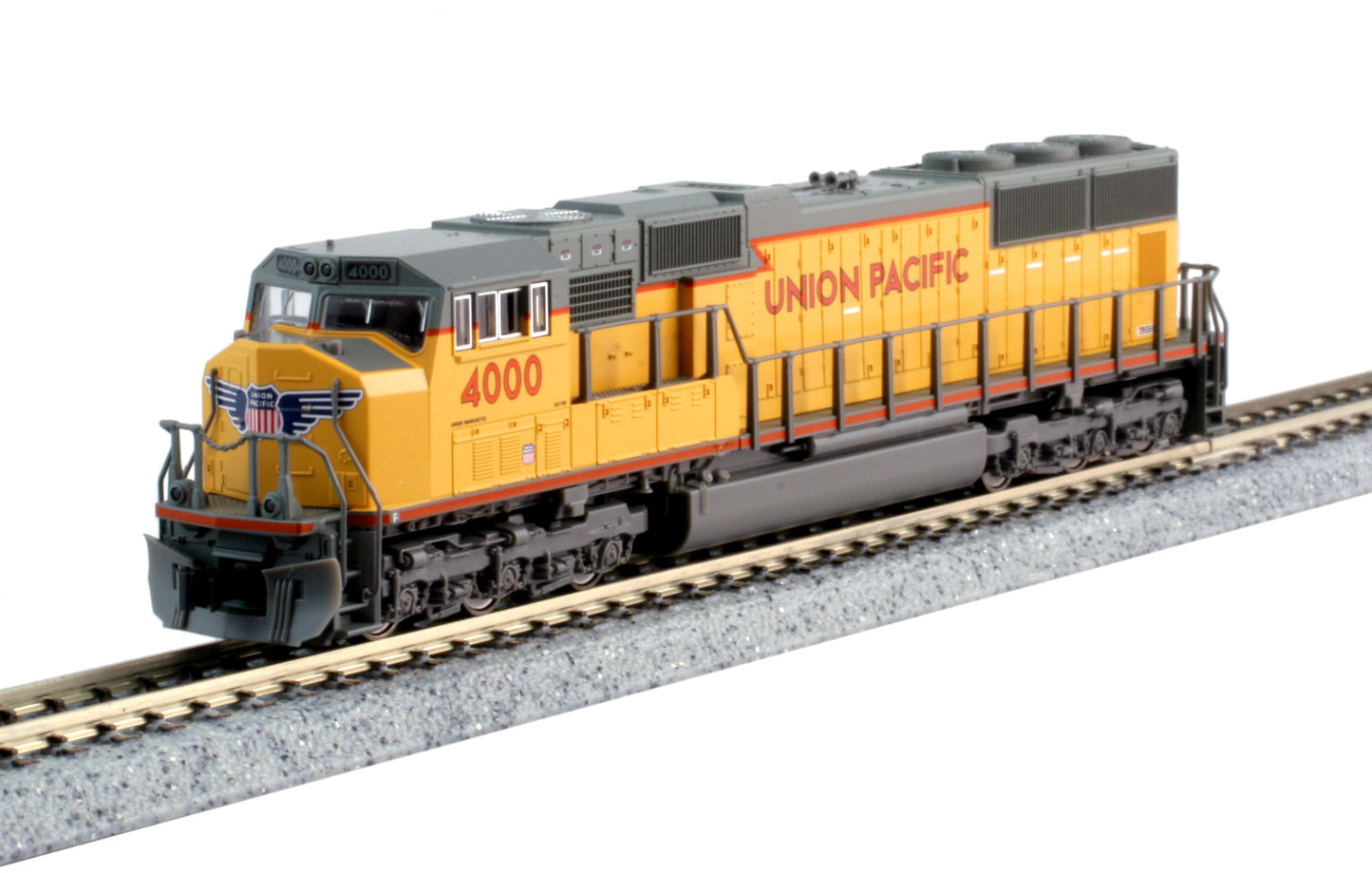 Kato 176-7607-DCC N UP Flat Radiator EMD SD70M Diesel Locomotive DCC Ready #4000