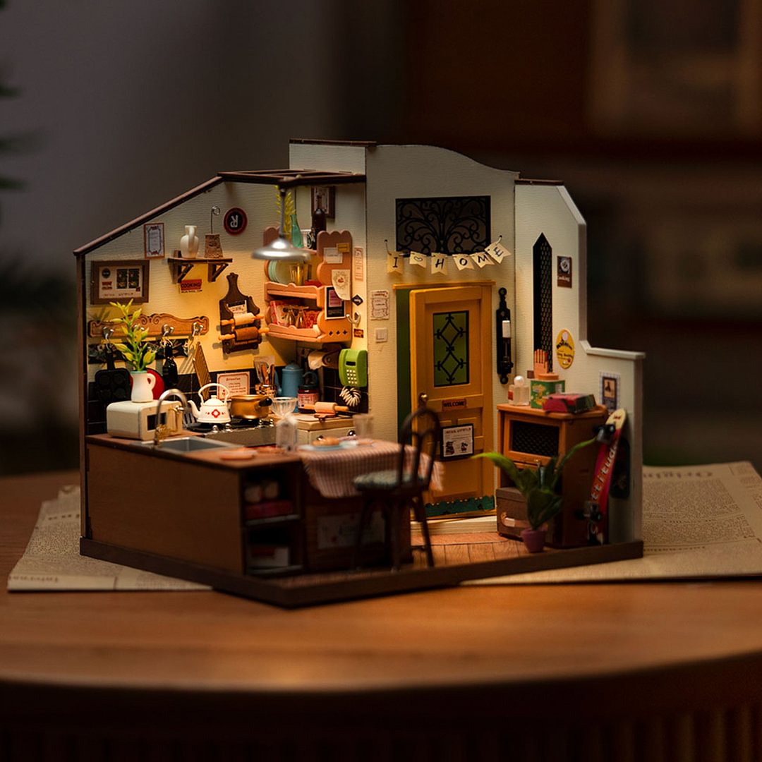 Robotime DG159 Rolife Cozy Kitchen DIY Miniature House Kit
