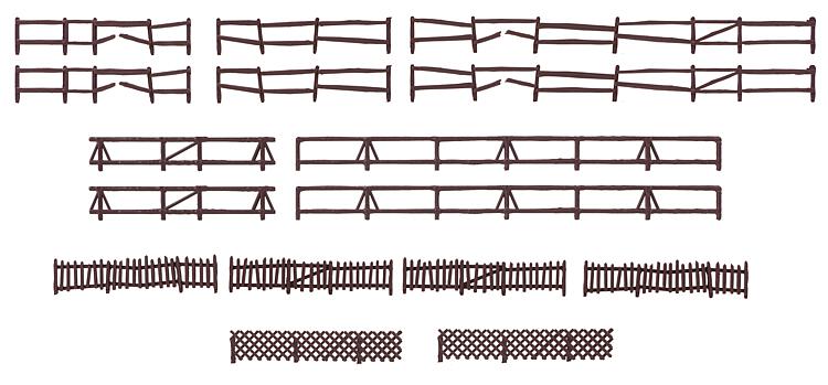 Faller 180857 HO Scale 4 Garden and Field Fences