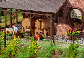 Faller 180972 HO 2 Wooden Casks and 2 Tubs