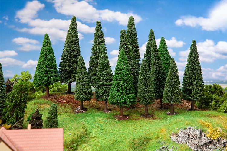 Faller 181542 HO/TT Large Fir Trees (Pack of 15)