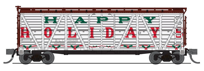 Broadway Limited 6587 N Happy Holidays Stock Car with Holiday Sounds