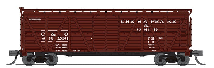 Broadway Limited 6590 N Chesapeake & Ohio Stock Car (Pack of 2)