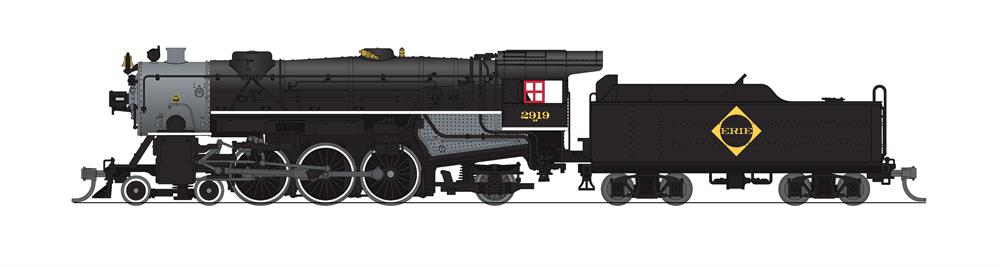Broadway Limited 6220 N Erie Heavy 4-6-2 Steam Locomotive DCC/Sound #2919
