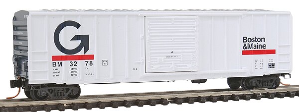 Micro-Trains 02500400 N Boston & Maine/Guilford 50' Rib Side Boxcar, Single Door