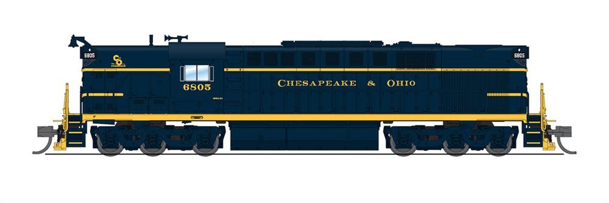 Broadway Limited 6628 N C&O Alco RSD-7 Diesel Locomotive Sound/DC/DCC #6805