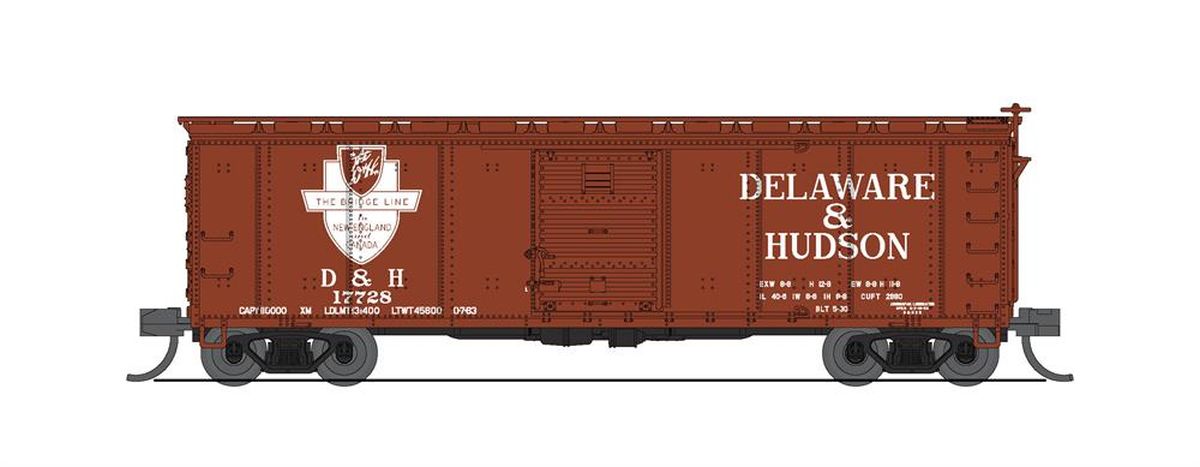 Broadway Limited 7277 N Delaware & Hudson 40' Steel Boxcar (Pack of 2)