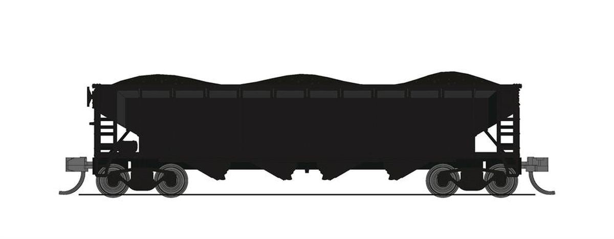 Broadway Limited 7431 N Undecorated Black ARA 70-Ton Quad Hopper Car