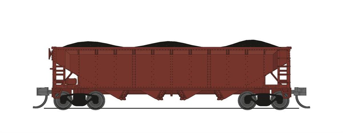 Broadway Limited 7432 N Undecorated Red ARA 70-Ton Quad Hopper Car (Set of 4)