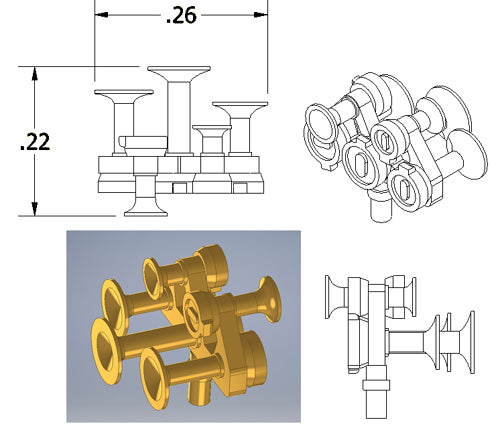 Cal Scale 190-676 HO Nathan Air Horn M5R4