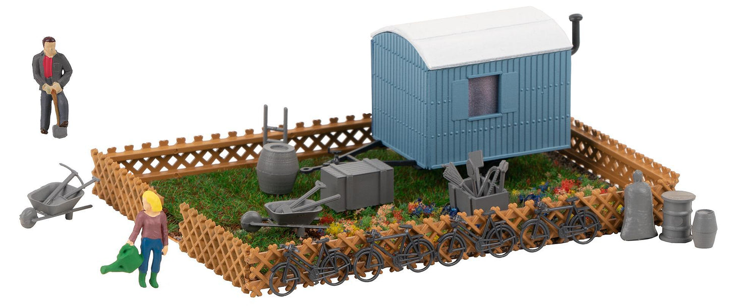 Faller 190090 HO Allotment Garden with Figures & Details 75th Anniversary Kit