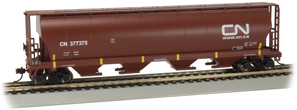 Bachmann 19103 HO Canadian National 4 Bay Cylindrical Grain Hopper #377375