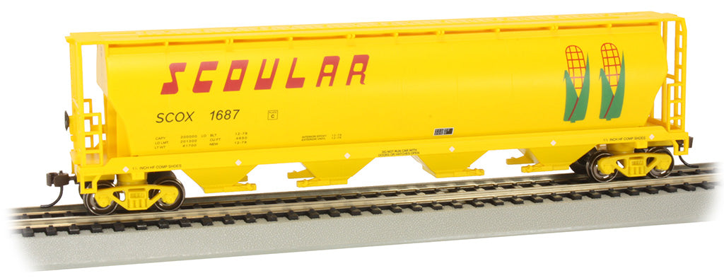 Bachmann 19104 HO Scoular 4 Bay Cylindrical Grain Hopper #1687