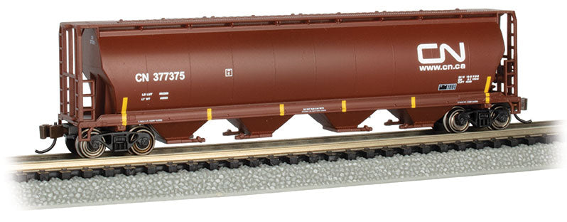 Bachmann 19161 N Canadian National Oxide Red 4 Bay Cylindrical Grain Hopper