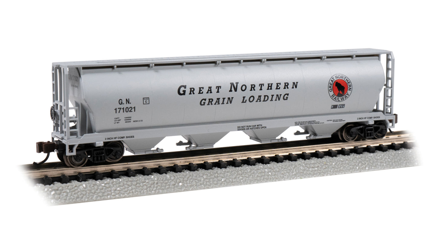 Bachmann 19164 N Great Northern 4-Bay Cylindrical Grain Hopper #171021