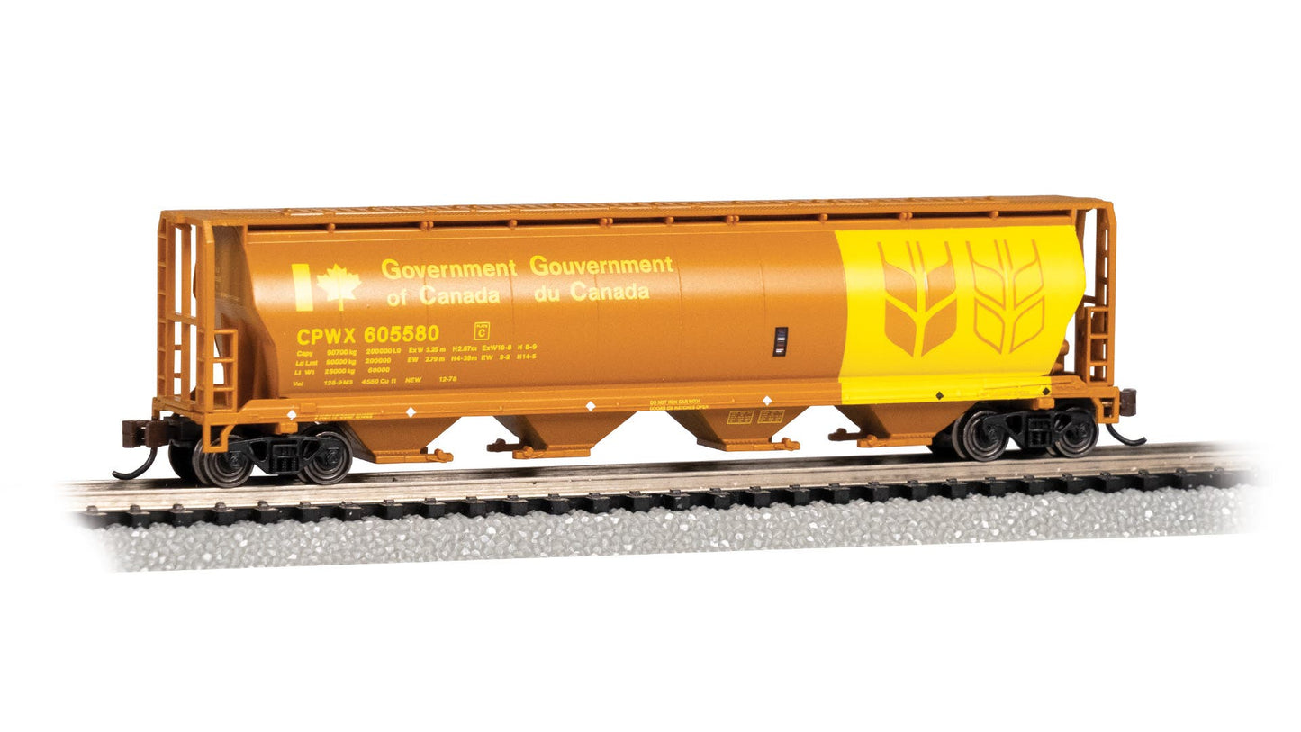Bachmann 19166 N Government of Canada 4-Bay Cylindrical Covered Hopper #605580