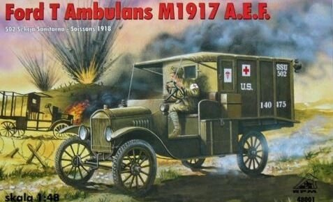 MMD-Squadron-ICM Models 48001 O Ford T Ambulance Plastic Model Kit