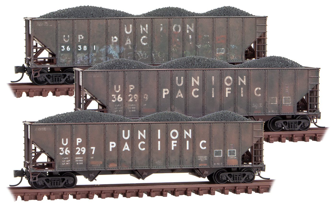 Micro-Trains 99305920 N Union Pacific 100 Ton 3-Bay Open Hopper (Set of 3)