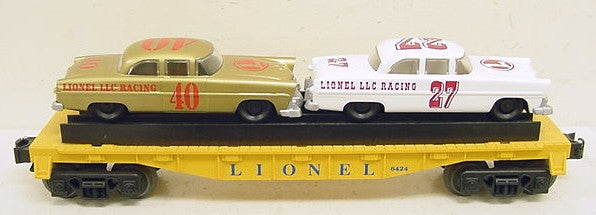 Lionel 6-19423 O Gauge Lionel Circle-L Racing Flatcar with Stock Car Load #6424