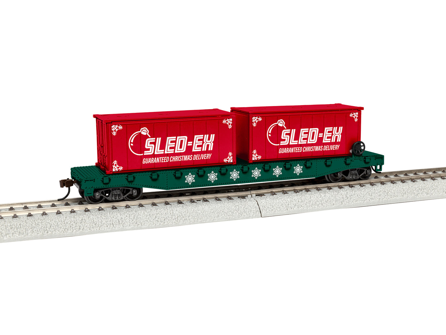 Lionel 1954210 HO Christmas Flat Car with 2 Containers