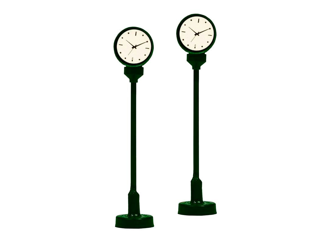 Lionel 1956310 HO Lighted Green Clock (Pack of 2)