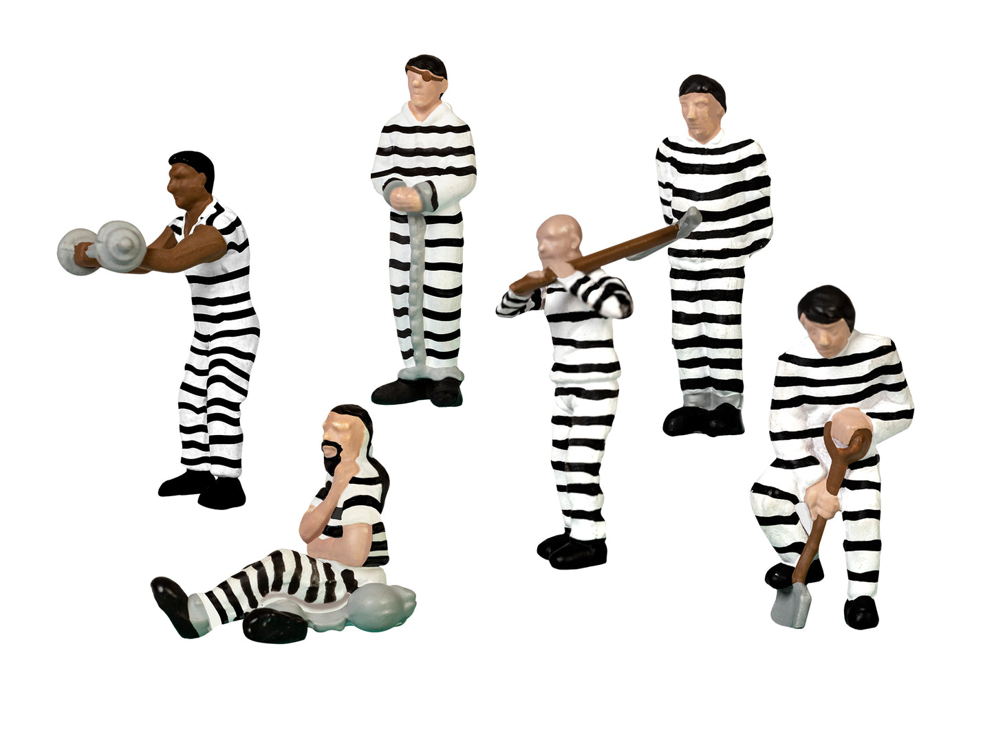 Lionel 1957170 HO Prison Work Crew in Stripes (Set of 6)