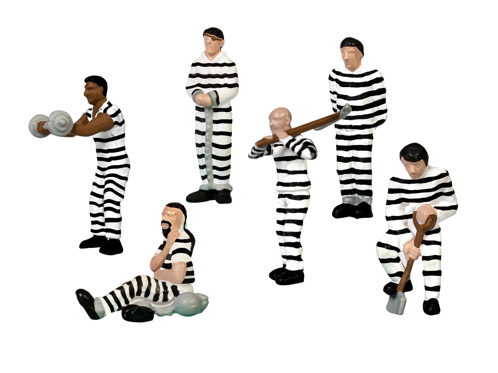 Lionel 1957170 HO Prison Work Crew in Stripes (Set of 6)