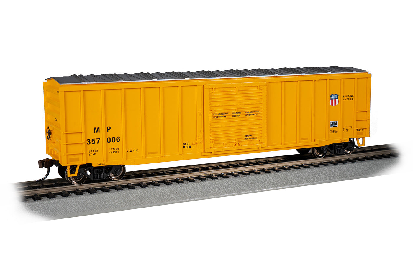 Bachmann 19615 HO UP ACF 50.6' Outside Braced Sliding Door Boxcar Road # 357006