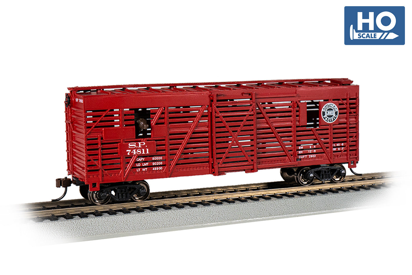 Bachmann 19711 HO Southern Pacific Animated Stock Car with Cattle #47667