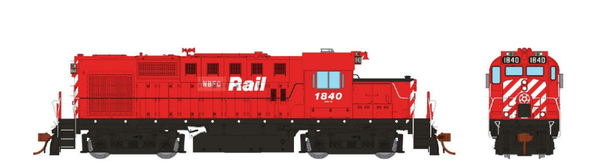 Rapido Trains 032571 HO NBEC RS-18U Diesel Locomotive DC/DCC/Sound #1840