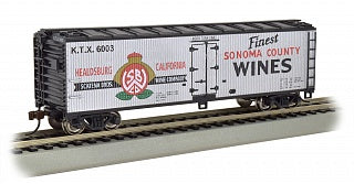 Bachmann 19808 HO Sonoma County Wines 40' Wood-Side Refrigerated Box Car