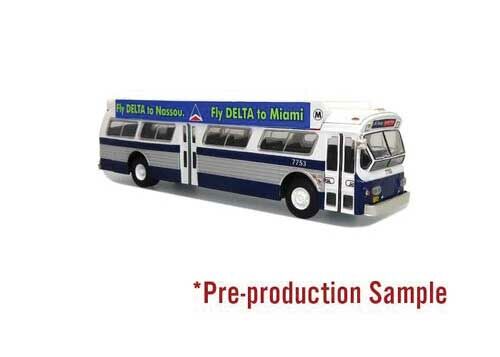 Iconic Replicas 870279 HO New York City MTA 1980 GM 53102 (Fishbowl) Bus