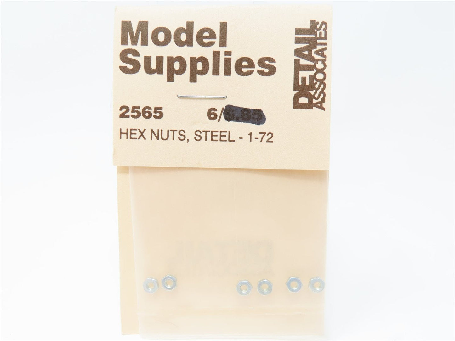 Detail Associates 2565 1-72 Steel Hex Nuts (Pack of 6)