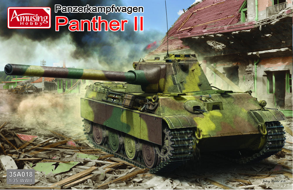 Amusing Hobby 35A018 1:35 Panzerkampfwagen Panther II Military Tank Model Kit