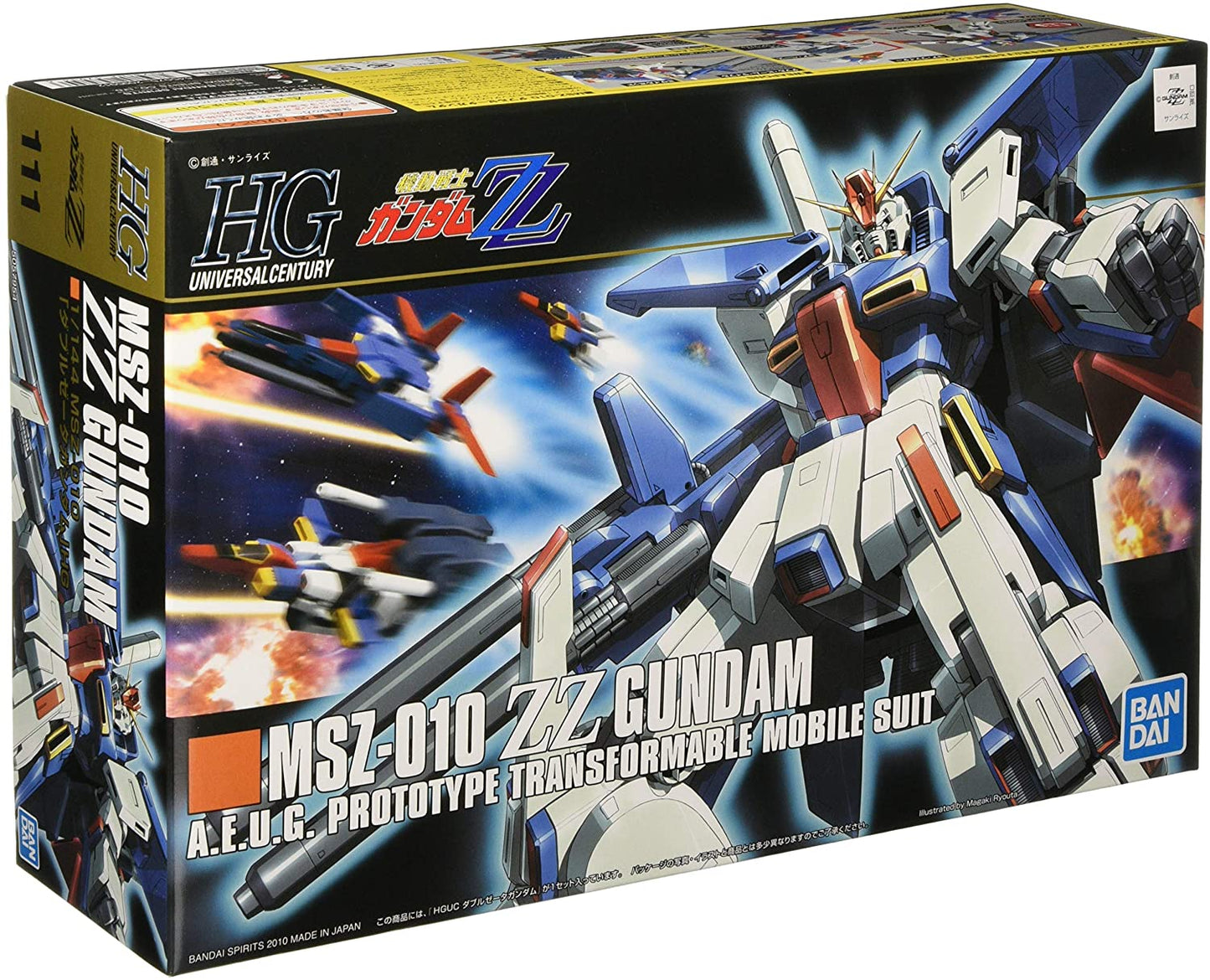 Bandai 2095912 1:144 HGUC MSZ-010 ZZ Gundam Plastic Model Kit