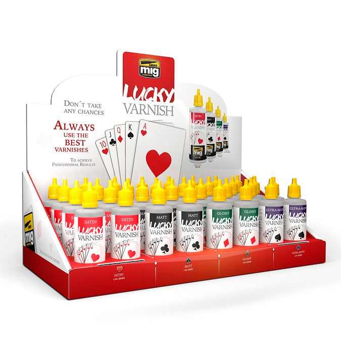 Mig Jimenez AMIG8157 Lucky Varnish Full Rack (Set of 32)