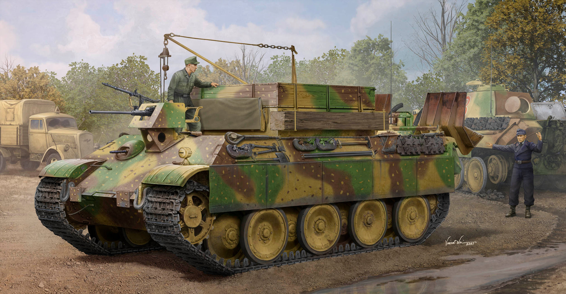 Hobby Boss s 84554 1:35 German Sd.Kfz.179 Bergepanther Military Tank Model Kit