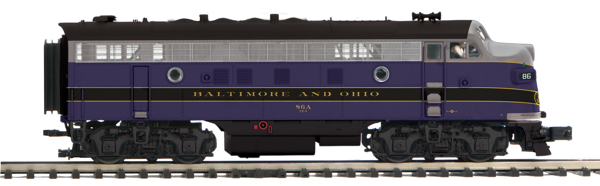 MTH 20-21583-4 O B&O Premier F-3 A Unit Non-Powered Diesel Locomotive #86A