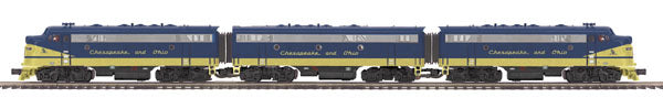 MTH 20-2741-1 C&O F-7 ABA Diesel Engine Set #7042/7043/7521 w/PS2