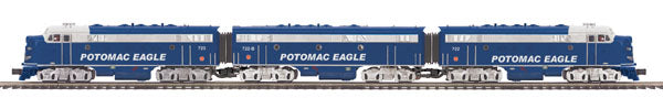 MTH 20-2742-1 Potomac Eagle F-7 ABA Diesel Engine Set w/PS2 #722/723/722B