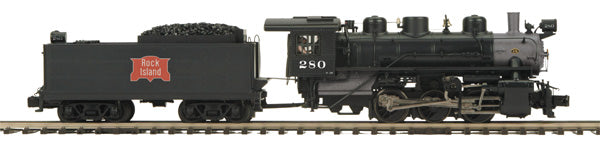 MTH 20-3354-1 Rock Island 0-6-0 USRA Steam Engine & Tender #280 w PS2
