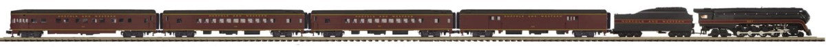 MTH 20-3574-1 O Norfolk & Western 4-8-4 J Class Steam Passenger Train Set w/ PS3