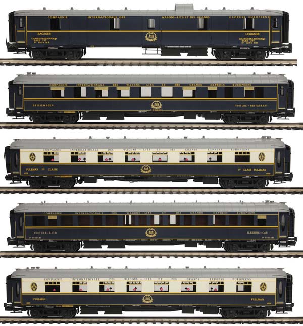 MTH 20-60004-2 O Orient Express Premier 2-Rail Passenger Car Set (Set of 5)