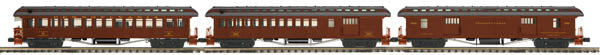 MTH 20-62043 O Pennsylvania 64' Woodsided Passenger Add-On Set (Set of 3)
