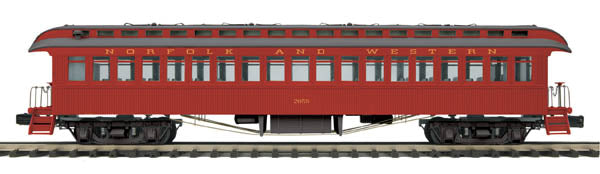 MTH 20-62054 Norfolk & Western 64' Woodsided Coach Car